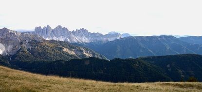 Dolomites mountains in summer