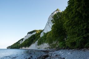 white cliffs on the beach of the Baltic Sea