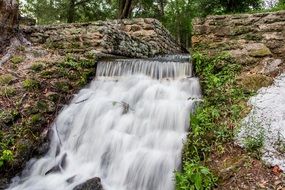 Landscape of magnificent Waterfall stream
