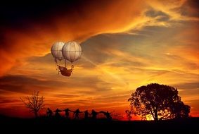 Landscape Hot Air Balloon