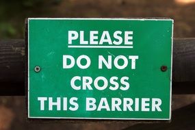 green sign as notice