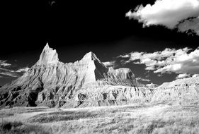 Landscape of Badlands in South Dakota