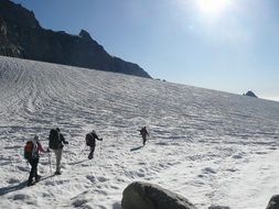 ice adventure in the snowy Alps