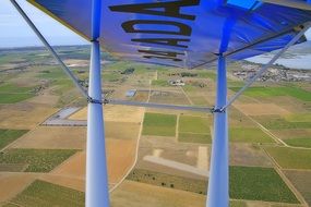 Landscape of the fields from the aircraft
