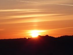 Landscape with the sunrise
