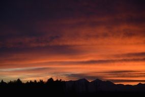 red Evening Sun atmospheric scene