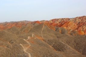 panorama of landscapes danxia in china