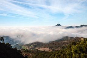 Landscape with the mountain in Andalusia