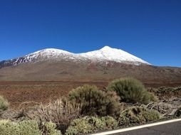 snow on Volcano in Tenerife view