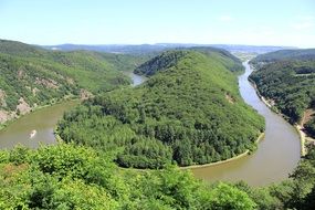 Landscape of saar loop river