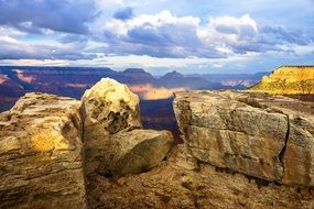 cloudy sky over the grand canyon