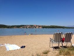 sandy beach on the adriatic sea in croatia