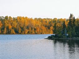 Lake Fall Quiet Landscape