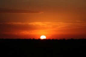 striking red sunlight