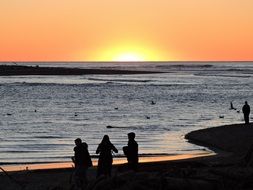 sunset in the beach in Oregon