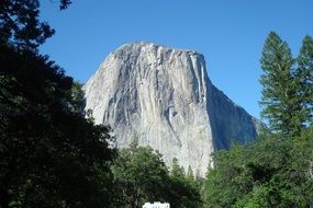 Beautiful landscape with the mountain and Yosemite Park
