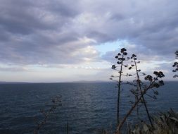 cloudy sky over the coast of croatia