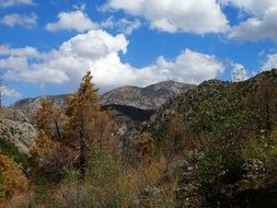 Beautiful view of high mountains in Kazakhstan