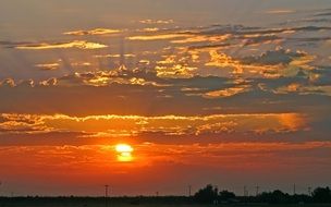 Landscape of the morning sunrise