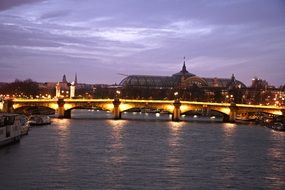 alexander bridge in the evening in paris