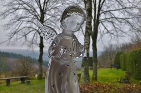 angel figurine of glass