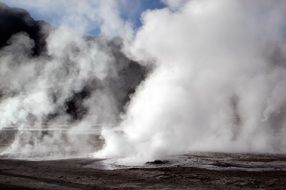 steam clouds in chile