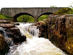 Landscape of waterfall in Scotland