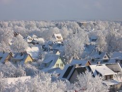 estonian village in winter