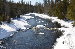 Winter River Landscape