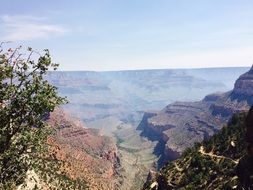 view of the Grand Canyon from a bird's flight