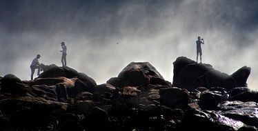 scene of people on Rocky Beach