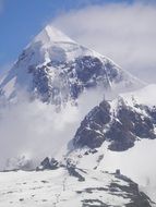 High snow covered mountains