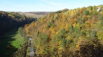 panorama of picturesque landscapes in paternity national park in poland
