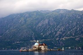 small island as a landmark of montenegro