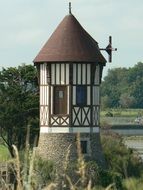 tower among the nature of normandy in france