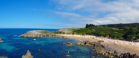 Landscape with the beach in Ilanes