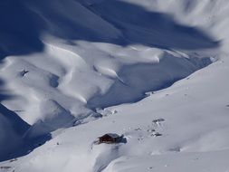 wooden cottage in Serfaus, Austria