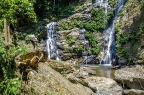 fascinating Waterfall on rock