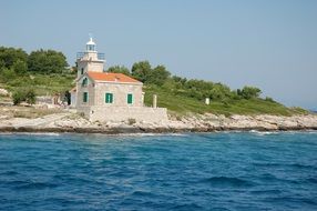 church on an island in croatia