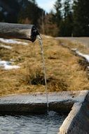 trough for well water in the mountains