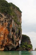 high cliffs on the coast of thailand