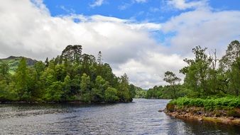 lake in highlands in scotland