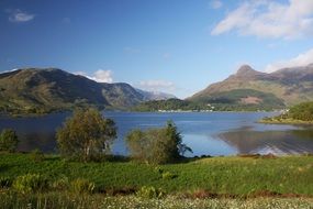 Landscape of Loch Leven in Scotland