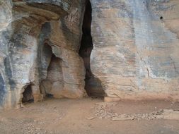 panorama of a stone cave