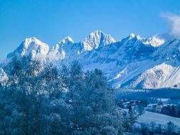 magnificent Wintry Alpine in dachstein