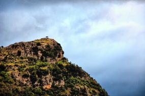 scenic landscape rocks on the background of clouds