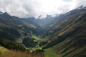 landscape of Obergurgl Mountains alpine
