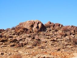 brown desert stones in the west