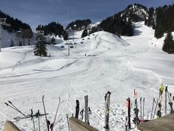 the ski slope Parking ski