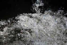water source in mountains close-up